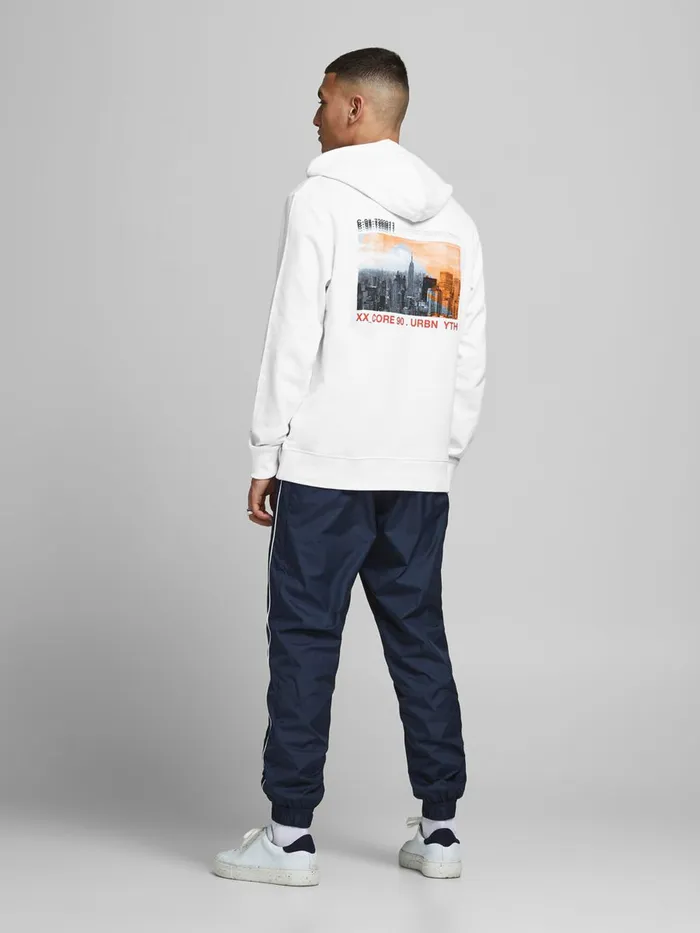 Sweatshirts JACK and JONES Mens SIMPLE HOODIE White White Gift 4 You
