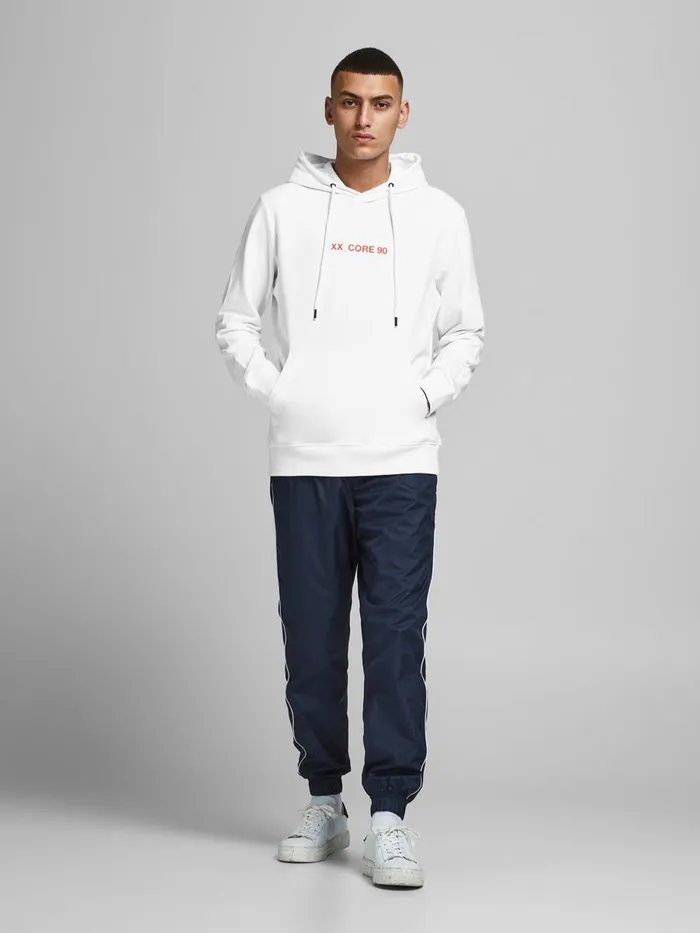 Sweatshirts JACK and JONES Mens SIMPLE HOODIE White White Gift 4 You
