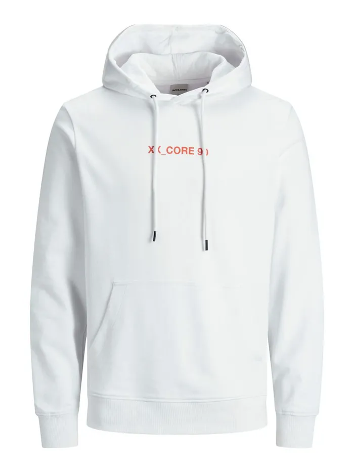 Sweatshirts JACK and JONES Mens SIMPLE HOODIE White White Gift 4 You