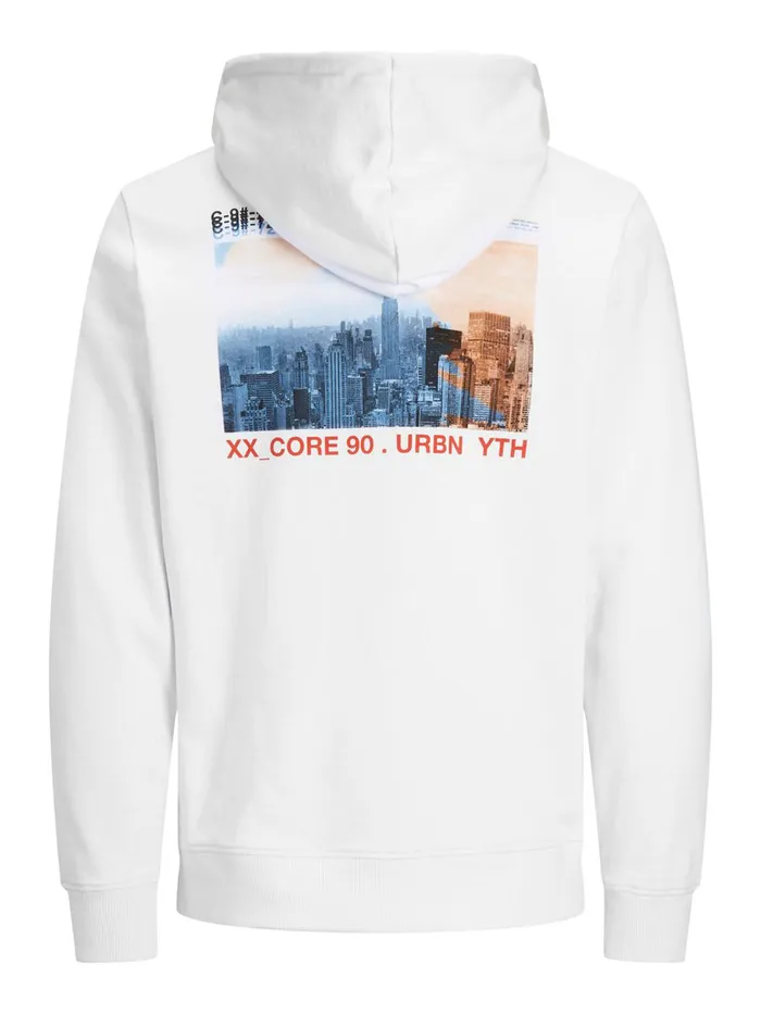 Sweatshirts JACK and JONES Mens SIMPLE HOODIE White White Gift 4 You