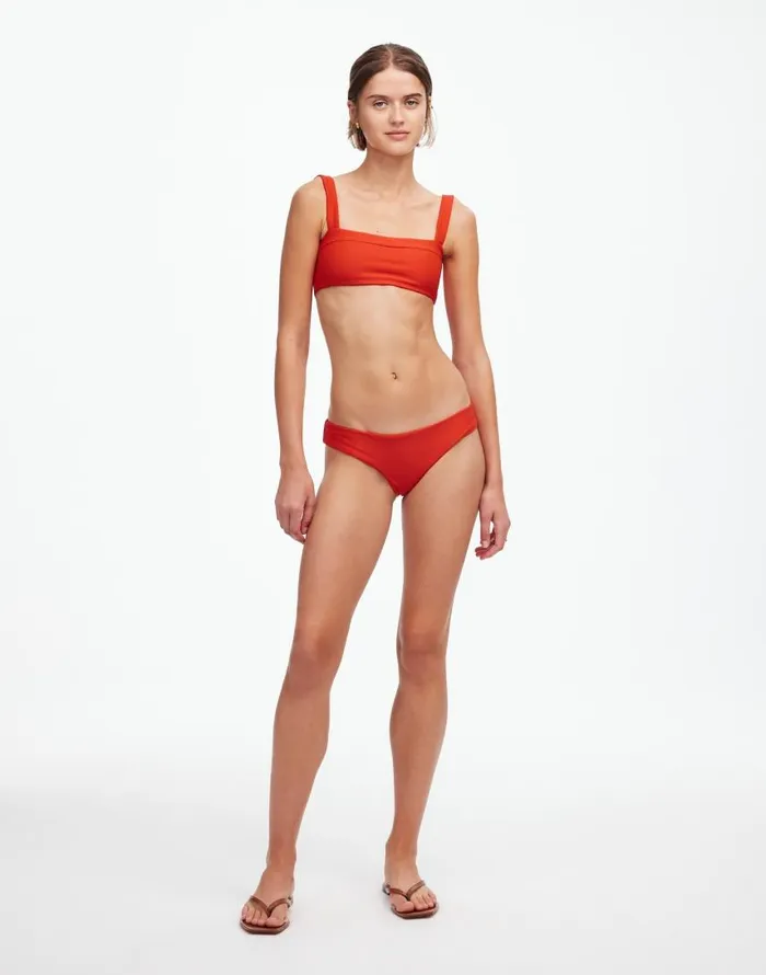Swim Women Madewell Jade Swim Lure Bikini Bottom Persimmon