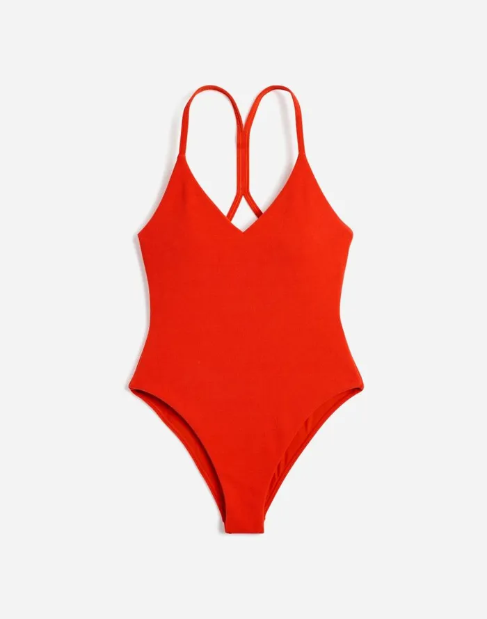 Swim Women Madewell Zulu and Zephyr Chilli Pepper Toweling OnePiece Swimsuit Chilli Pepper