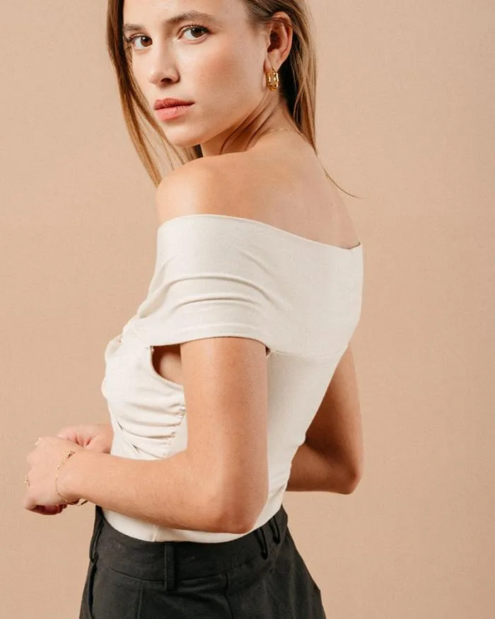 TSHIRT BEIGE MANDARIN Shop Grace and Mila Dressy Tops