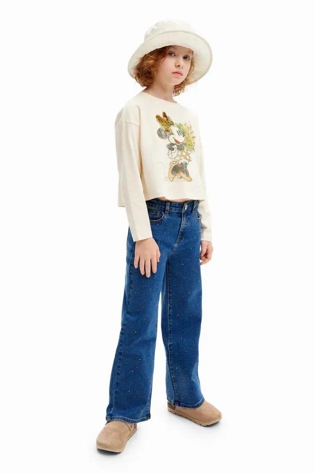 Tshirts And Shirts Kids Desigual Minnie Mouse Floral Tshirt White