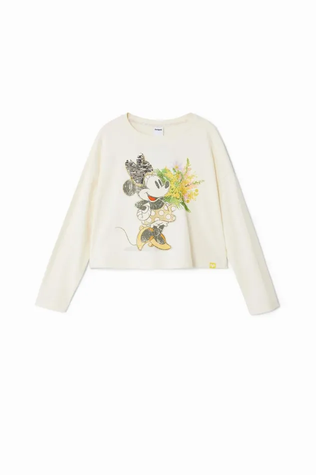 Tshirts And Shirts Kids Desigual Minnie Mouse Floral Tshirt White