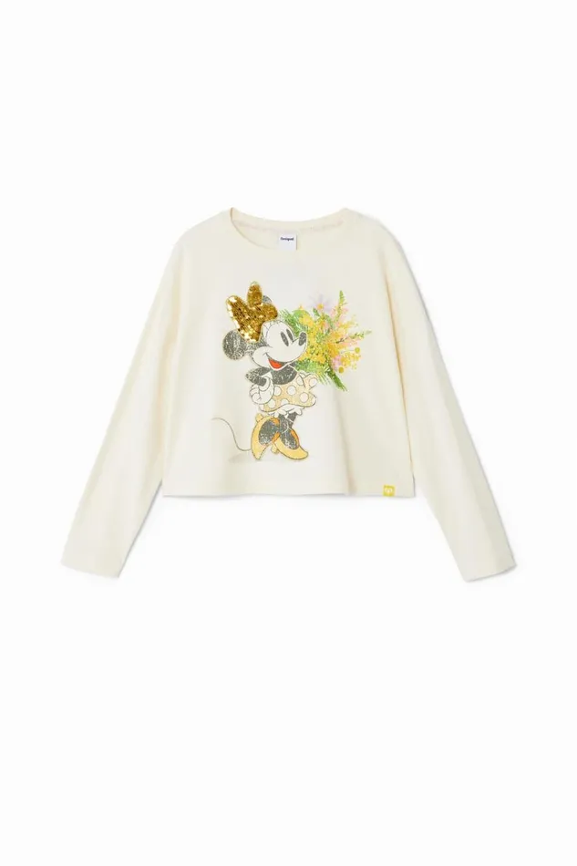 Tshirts And Shirts Kids Desigual Minnie Mouse Floral Tshirt White