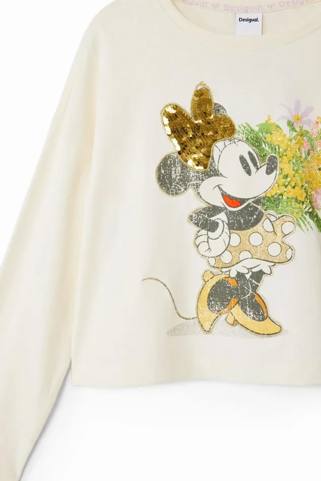 Tshirts And Shirts Kids Desigual Minnie Mouse Floral Tshirt White