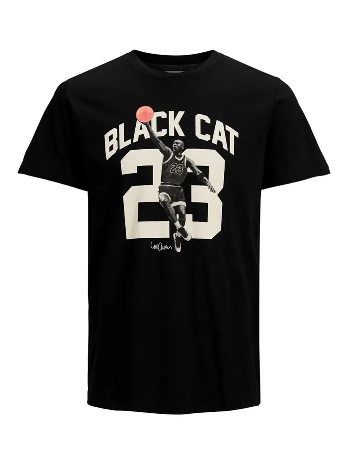 Tshirts JACK and JONES Junior BOYS BASKETBALL PRINT TSHIRT Black Black Gift for Friend