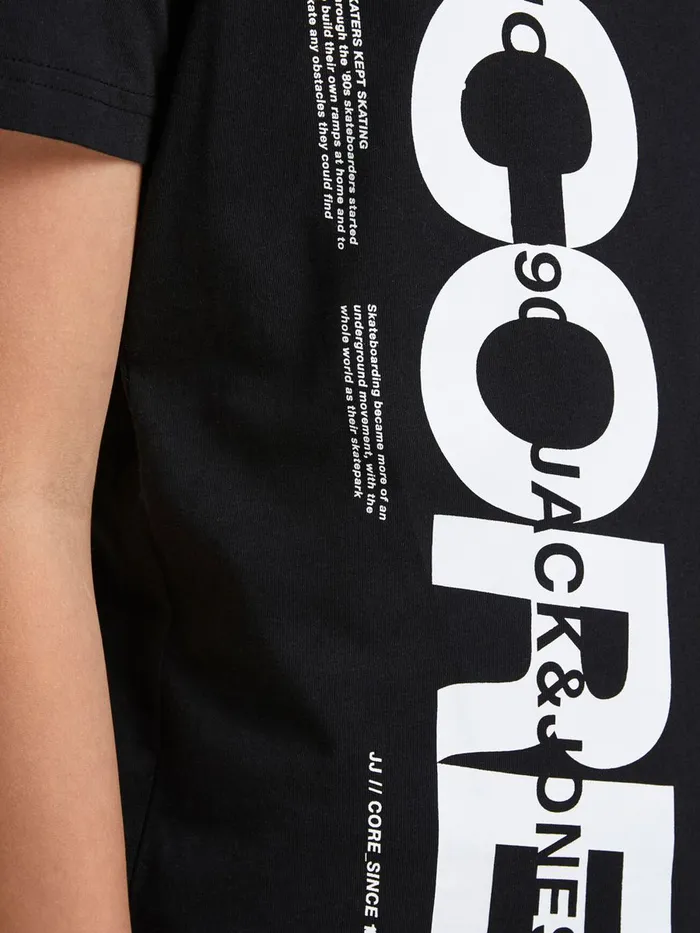 Tshirts JACK and JONES Junior BOYS COTTON JERSEY TSHIRT Black Black For Sale