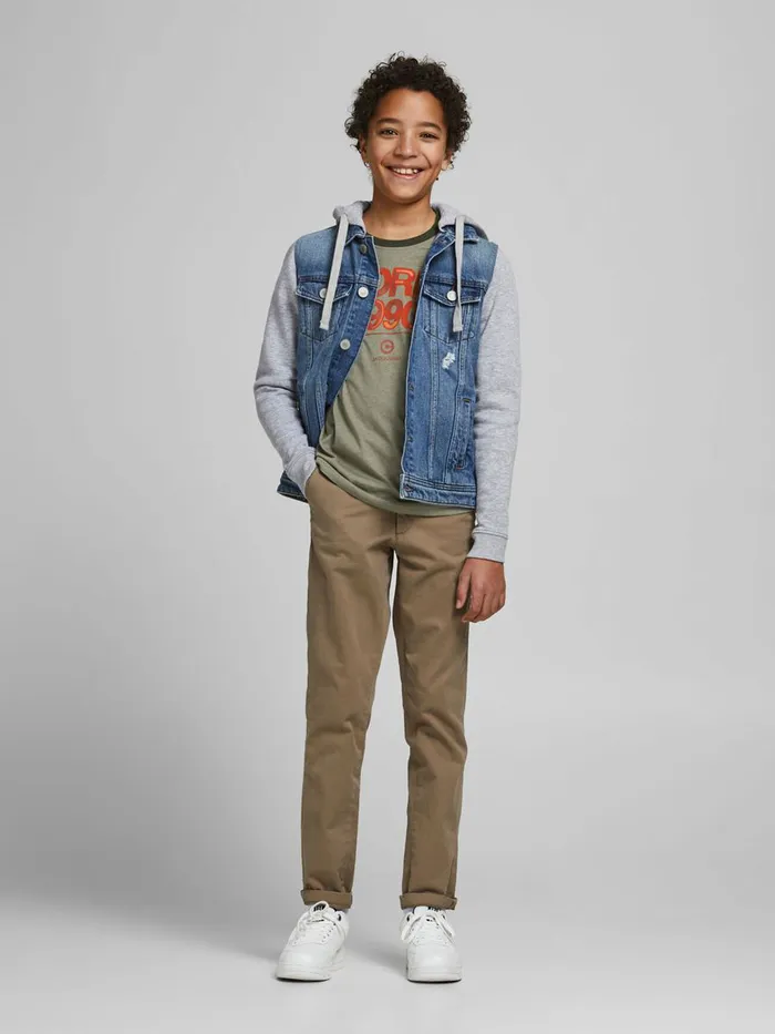 Tshirts JACK and JONES Junior BOYS ORGANIC COTTON BLEND TSHIRT Green Deep Lichen Green Online