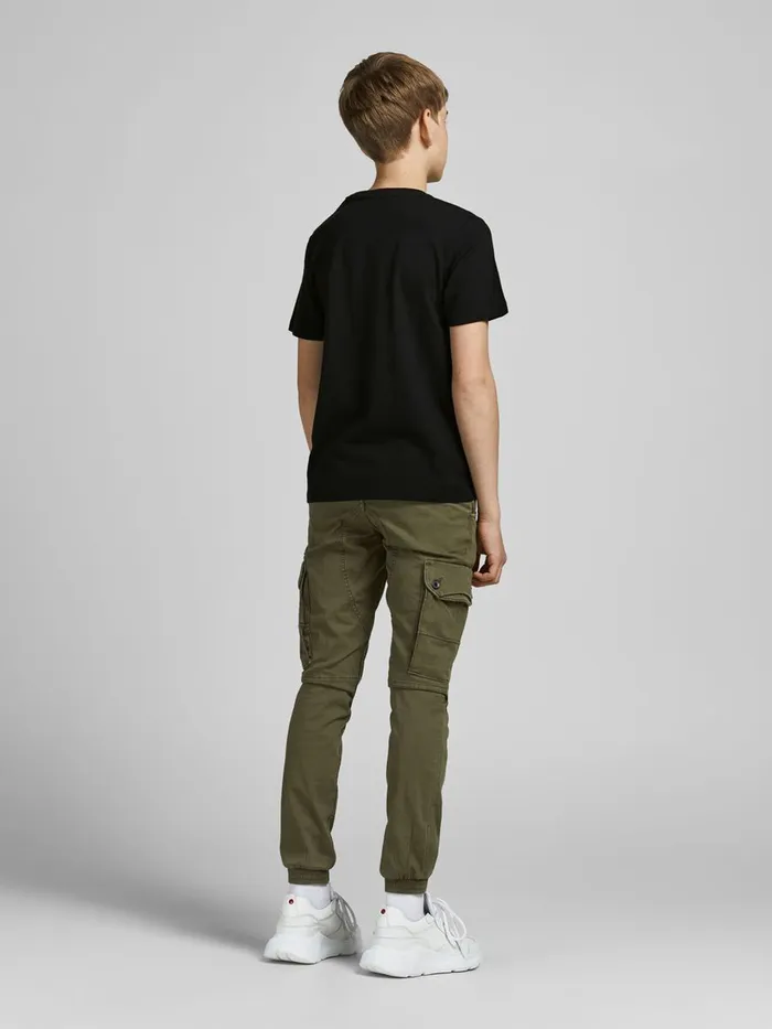 Tshirts JACK and JONES Junior BOYS TROPICAL PRINT TSHIRT Black Black Gift Ideas