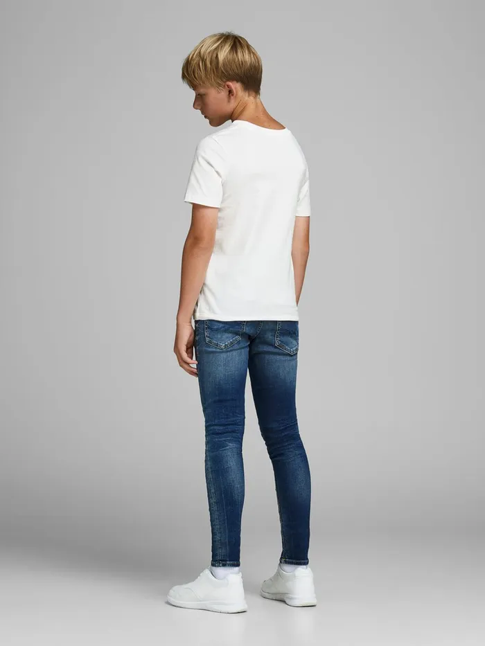 Tshirts JACK and JONES Junior FRONT PRINT BOYS TSHIRT White Cloud Dancer Cheap On Sale