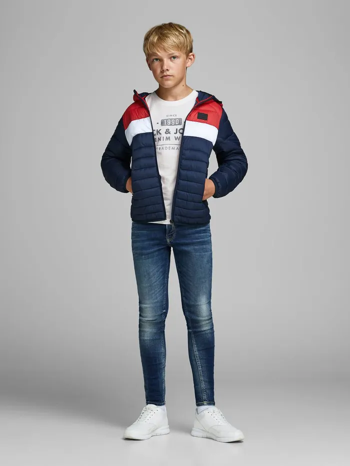 Tshirts JACK and JONES Junior FRONT PRINT BOYS TSHIRT White Cloud Dancer Cheap On Sale