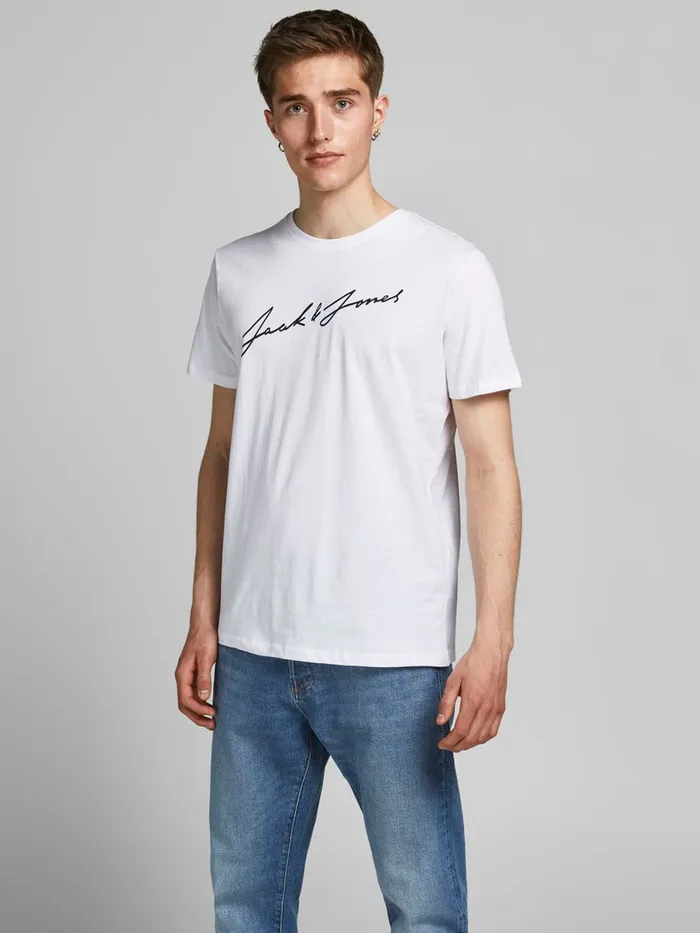 Tshirts JACK and JONES Mens 5PACK LOGO TSHIRT White White Online