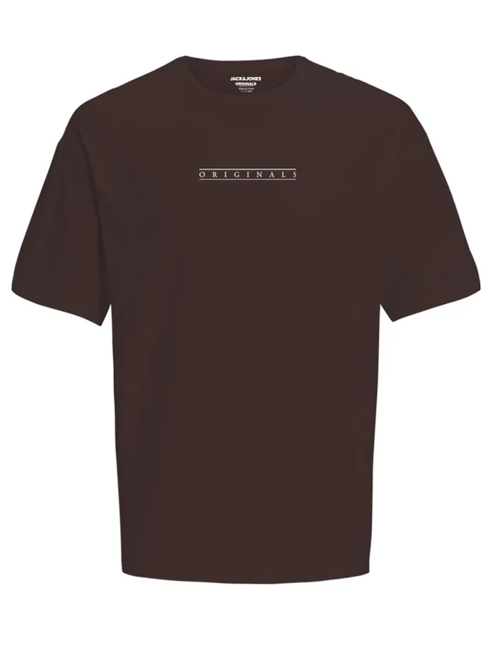 Tshirts JACK and JONES Mens BACK PRINT TSHIRT Brown Seal Brown Gift for Friend
