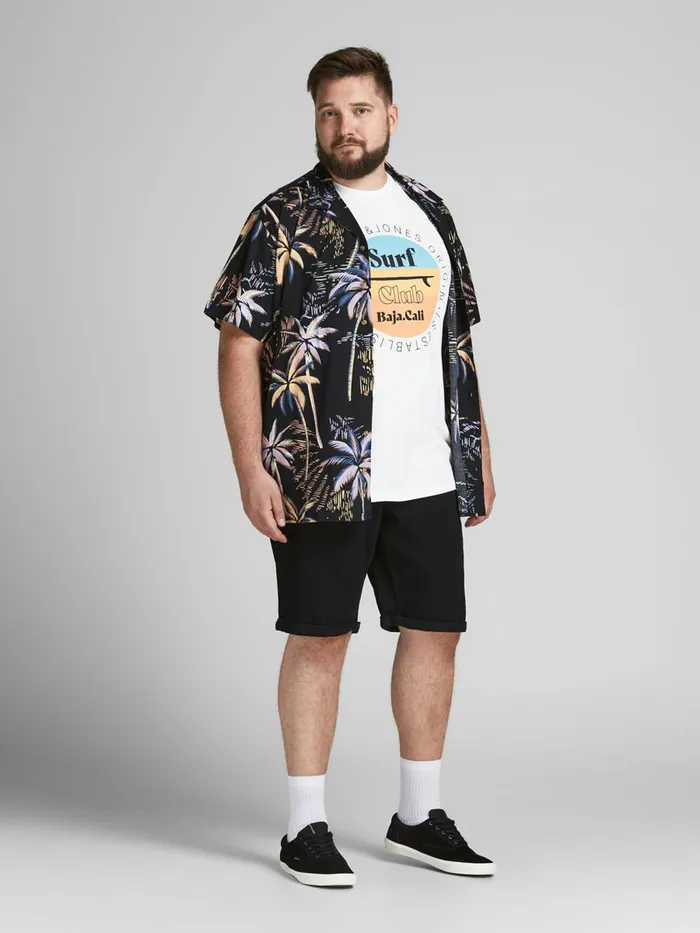 Tshirts JACK and JONES Mens CREW NECK PLUS SIZE TSHIRT White Cloud Dancer Gift Ideas