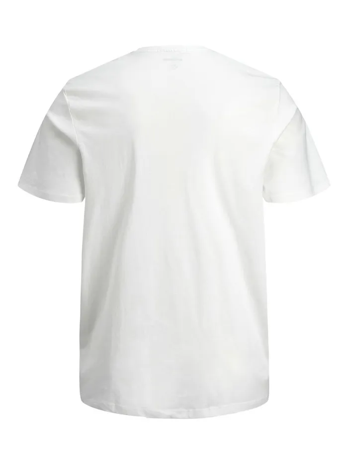 Tshirts JACK and JONES Mens CREW NECK PLUS SIZE TSHIRT White Cloud Dancer Gift Ideas
