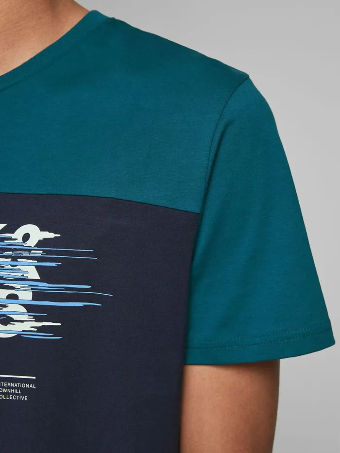 Tshirts JACK and JONES Mens CREW NECK TSHIRT Blue Sailor Blue Cheap On Sale