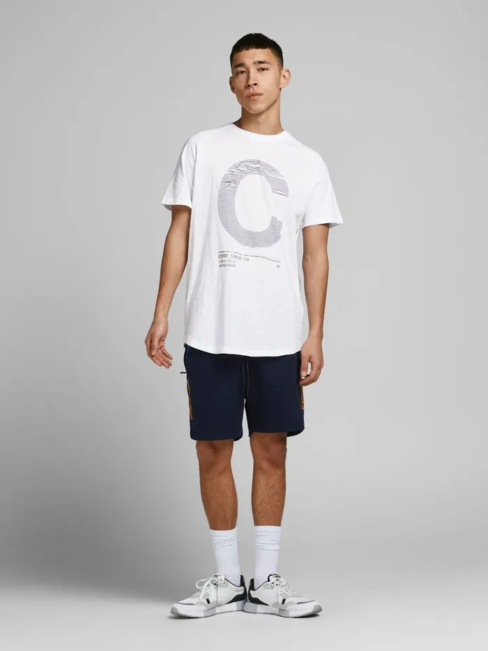 Tshirts JACK and JONES Mens LOGO PRINT TSHIRT White White Online