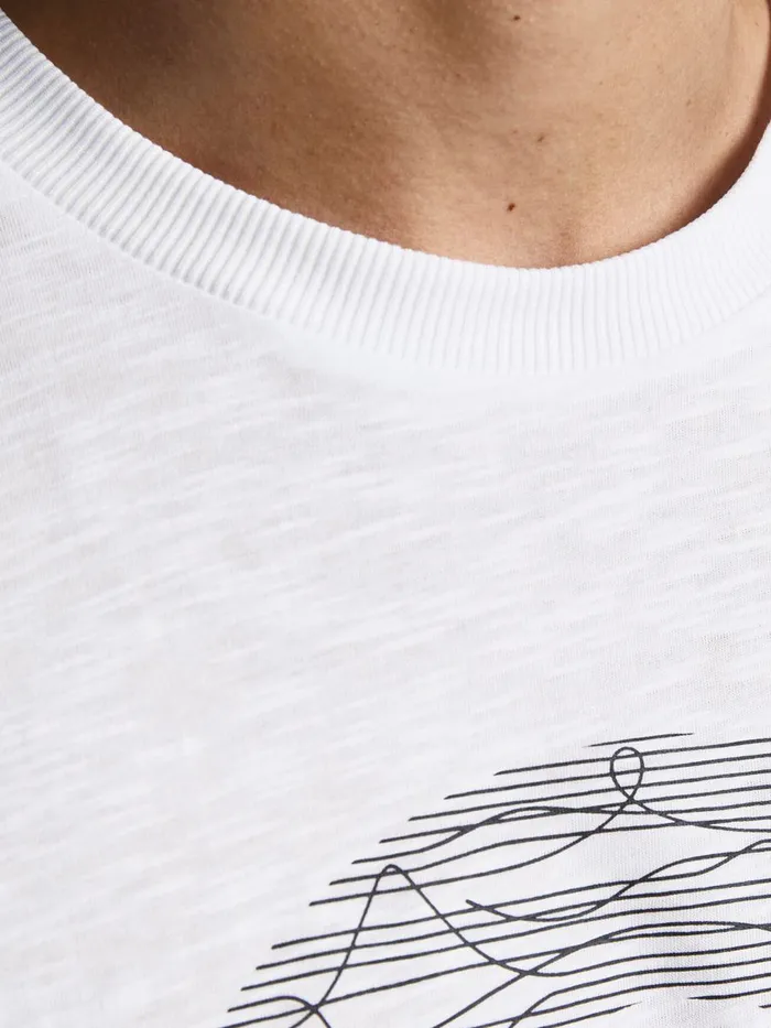 Tshirts JACK and JONES Mens LOGO PRINT TSHIRT White White Online