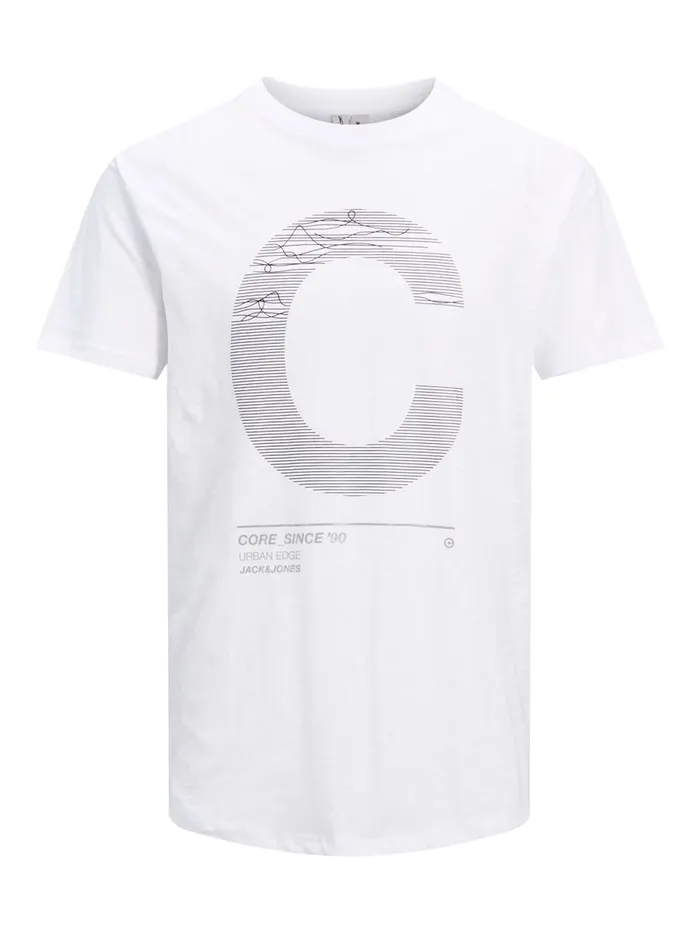 Tshirts JACK and JONES Mens LOGO PRINT TSHIRT White White Online