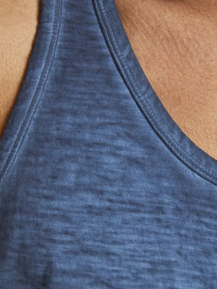 Tshirts JACK and JONES Mens LOOSE FIT DIP DYE TANK TOP Blue Navy Blazer Online