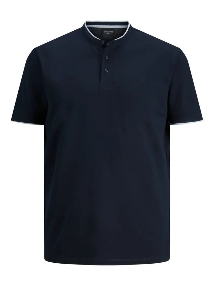 Tshirts JACK and JONES Mens MAO PLUS SIZE POLO Blue New Navy Casaul