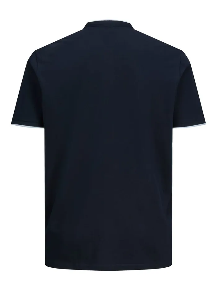 Tshirts JACK and JONES Mens MAO PLUS SIZE POLO Blue New Navy Casaul