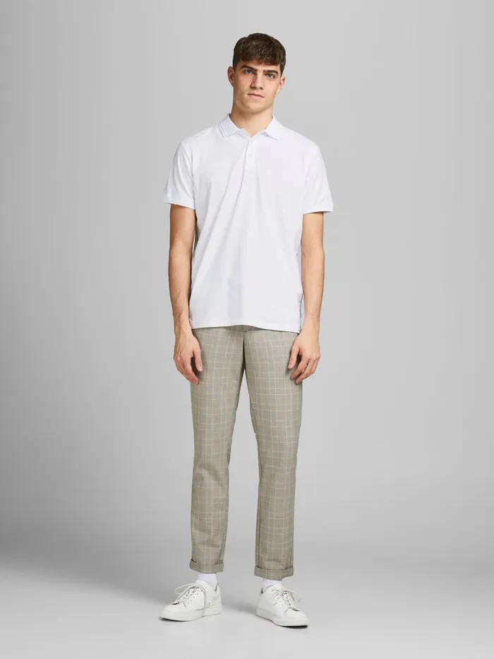 Tshirts JACK and JONES Mens ORGANIC COTTON POLO SHIRT White White Online