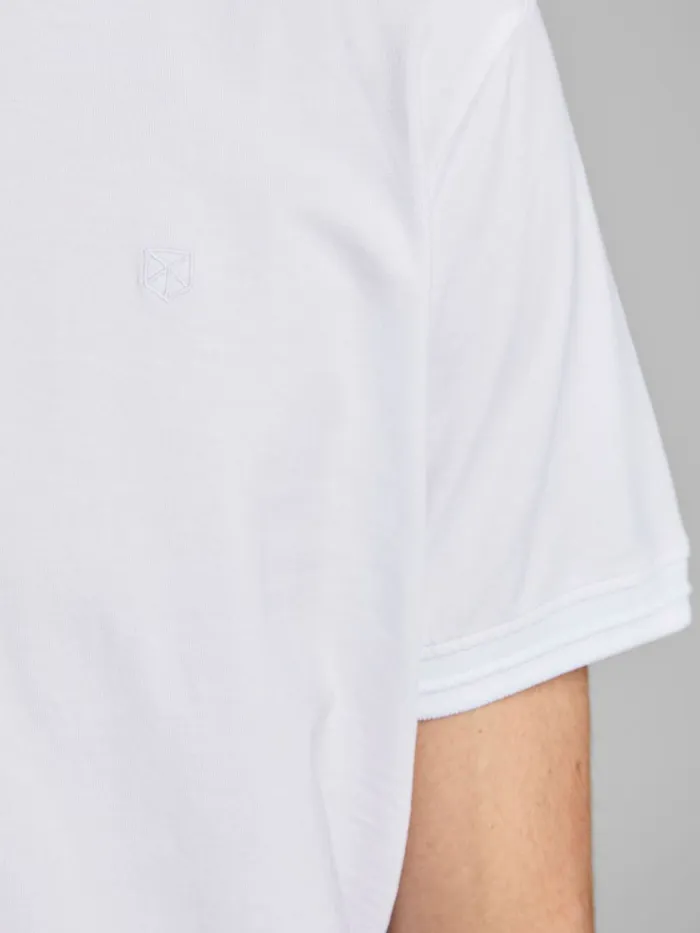 Tshirts JACK and JONES Mens ORGANIC COTTON POLO SHIRT White White Online