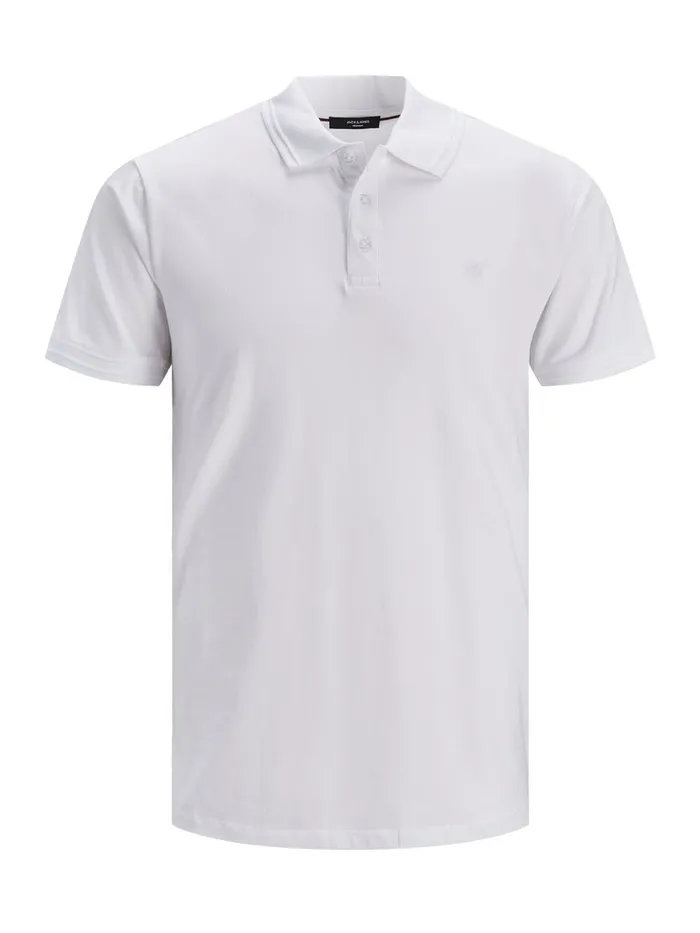 Tshirts JACK and JONES Mens ORGANIC COTTON POLO SHIRT White White Online