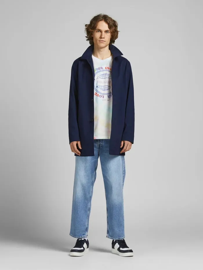 Tshirts JACK and JONES Mens PRIDE TSHIRT White Cloud Dancer Gift Ideas