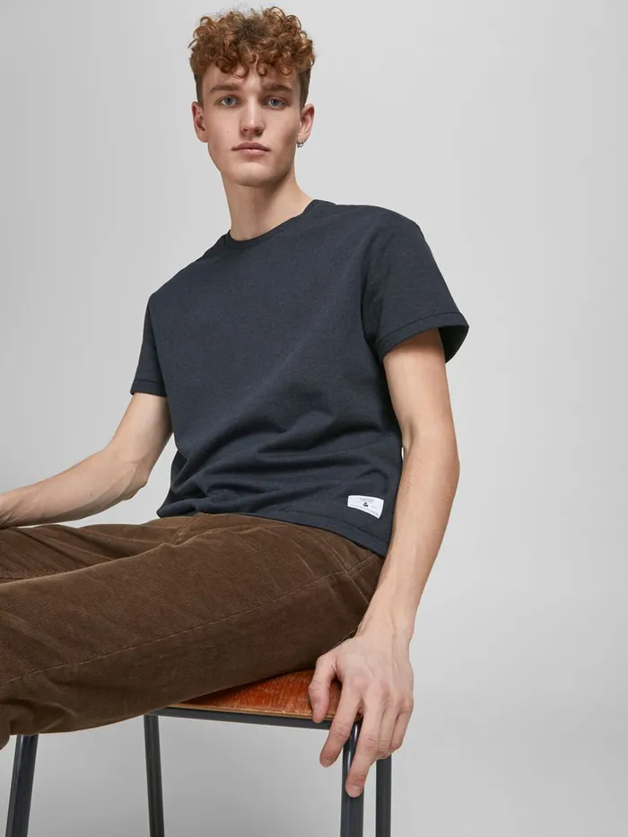 Tshirts JACK and JONES Mens RELAXED FIT LOOPBACK TSHIRT Blue Ombre Blue For Sale