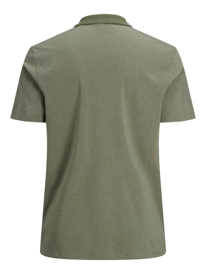 Tshirts JACK and JONES Mens SINGLE JERSEY PLUS SIZE POLO Green Deep Lichen Green Gift 4 You
