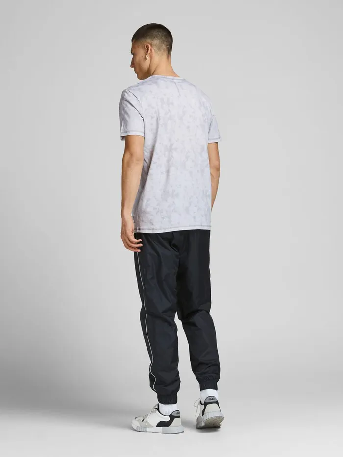 Tshirts JACK and JONES Mens VERTICAL FLATLOCK SEAM TSHIRT Grey Alloy Gift for Friend