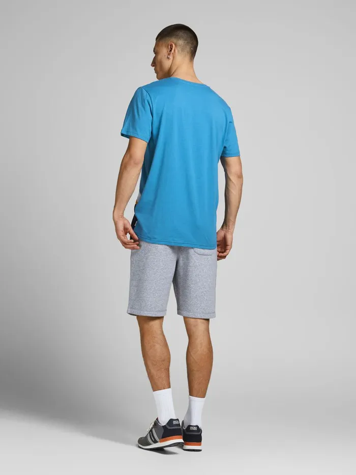 Tshirts JACK and JONES Mens WAVY COLOUR BLOCK TSHIRT Blue Deep Water On Sale
