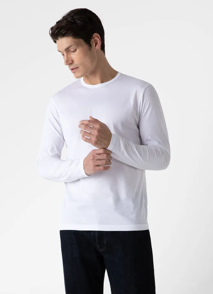 Tshirts Long Sleeve Classic Tshirt White ussunspel Men Tshirts Long Sleeve Classic Tshirt White ussunspel Men