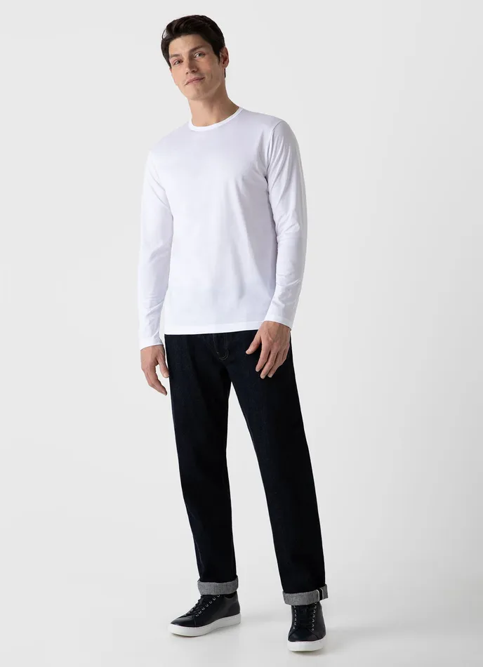 Tshirts Long Sleeve Classic Tshirt White ussunspel Men Tshirts Long Sleeve Classic Tshirt White ussunspel Men