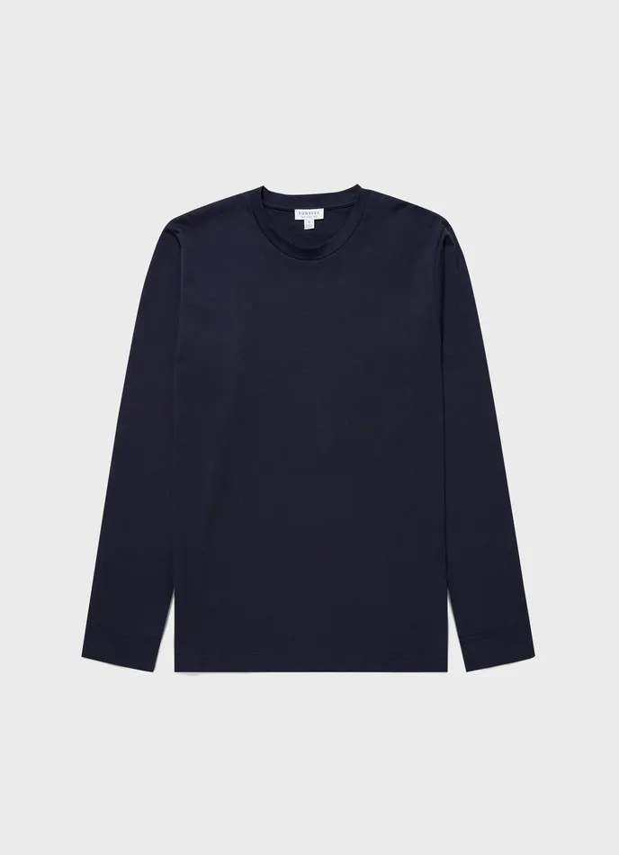 Tshirts Long Sleeve Riviera Midweight Tshirt Navy ussunspel Men