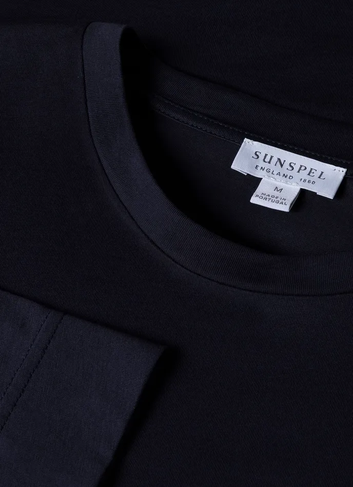 Tshirts Long Sleeve Riviera Midweight Tshirt Navy ussunspel Men