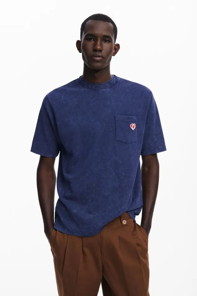 Tshirts Men Desigual Tshirt Blue