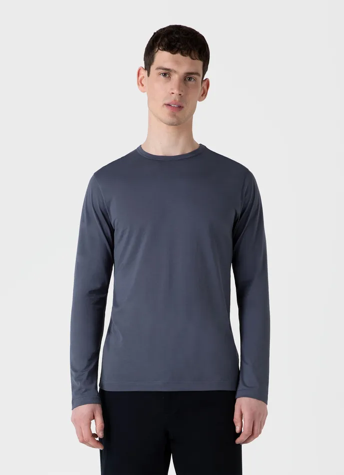 Tshirts Men ussunspel Long Sleeve Classic Tshirt Slate Blue Tshirts Men ussunspel Long Sleeve Classic Tshirt Slate Blue