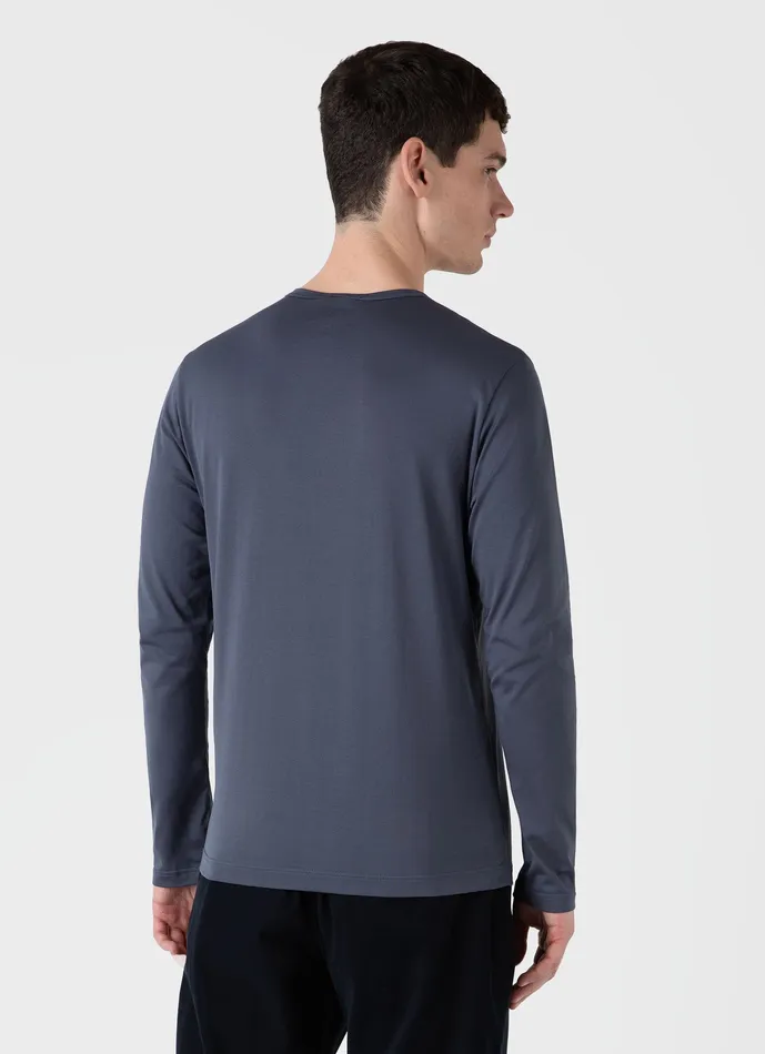 Tshirts Men ussunspel Long Sleeve Classic Tshirt Slate Blue Tshirts Men ussunspel Long Sleeve Classic Tshirt Slate Blue