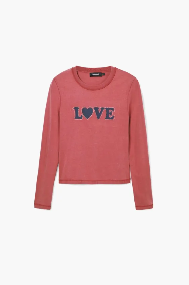 TShirts Women Desigual Tshirt I Love Desigual Red