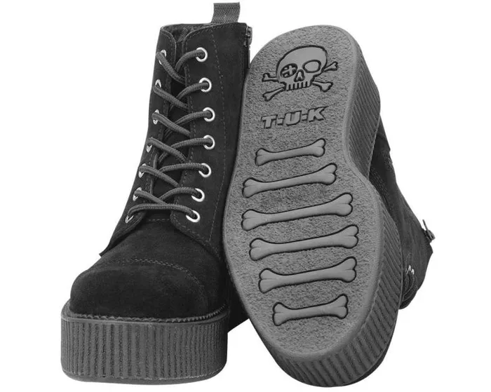 TUK Shoes Boots Men Black Suede Combat Creeper Boots 8211 TUK Shoes