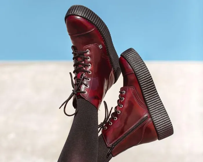 TUK Shoes Boots Men Burgundy Rub Off TUKskin 7Eye Boot TUK Shoes Boots Men Burgundy Rub Off TUKskin 7Eye Boot