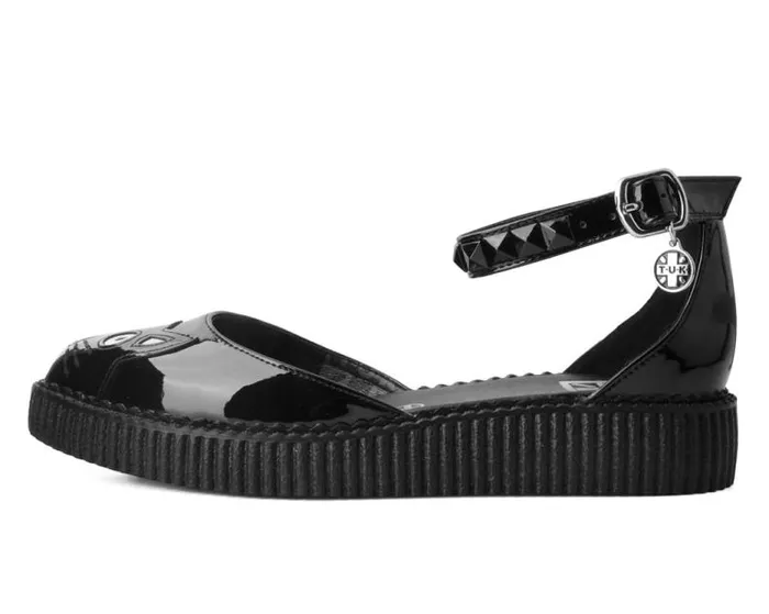 TUK Shoes Kitty Styles Women Black TUKskin Pointed Kitty Face Sandal TUK Shoes Kitty Styles Women Black TUKskin Pointed Kitty Face Sandal
