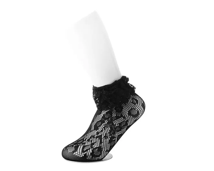 TUK Shoes MultiPack Adult Black Assorted Fishnet 5Pk Sock