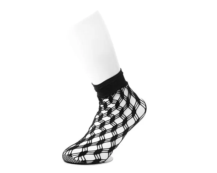 TUK Shoes MultiPack Adult Black Assorted Fishnet 5Pk Sock