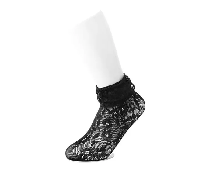 TUK Shoes MultiPack Adult Black Assorted Fishnet 5Pk Sock